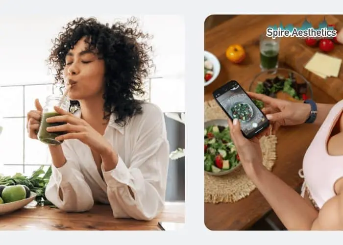 Image of woman looking into her diet and fat freezing Stoke on Trent to improve her health